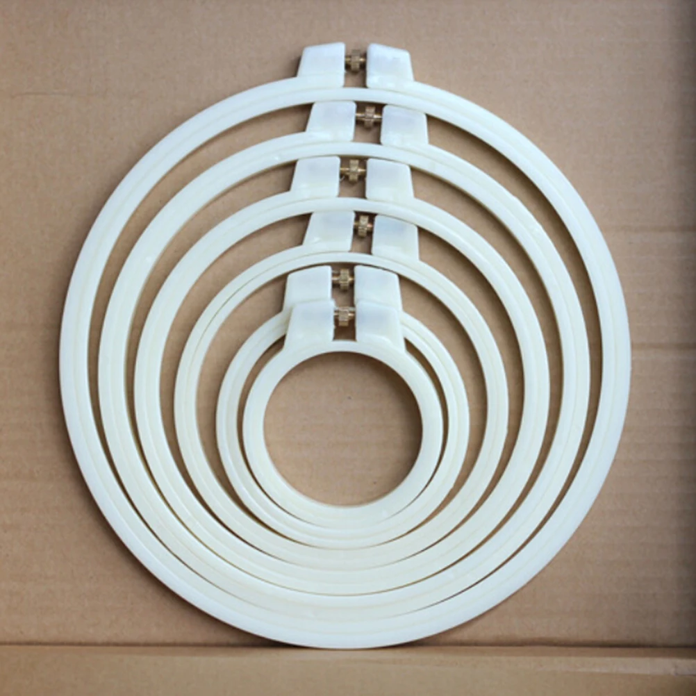 HENGHOME 1Pcs Plastic Embroidery and Cross Stitch Hoop Embroidery Hoop