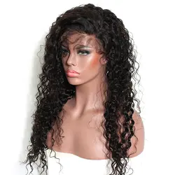 50 товарного сорта прозрачный Синтетические волосы на кружеве парики из натуральных волос для Для женщин человеческие вьющиеся