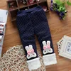 ExactlyFZ-Leggings chauds pour petites filles, pantalon épais en velours, pantalon à boules avec oreilles de lapin, automne et hiver, 2022 ► Photo 3/6