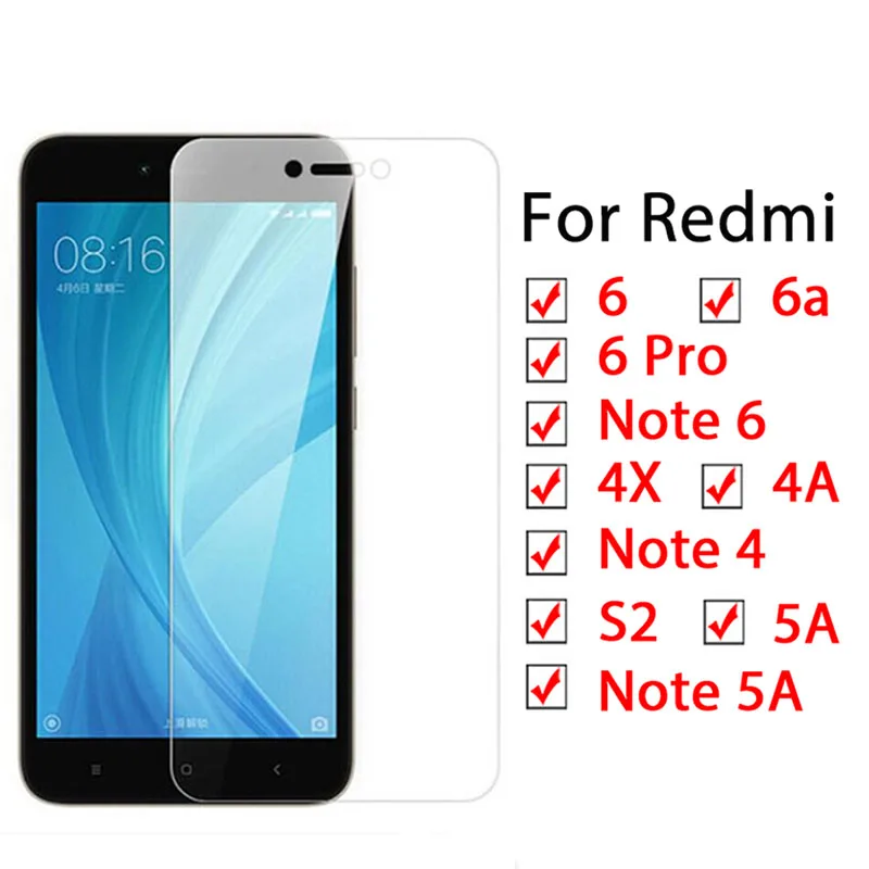 Защитное стекло для xiaomi redmi 5a 6 6a pro 4x 4a s2 note закаленное a6 x4 a4 2s a5 на ksiomi xiomi xaomi remi