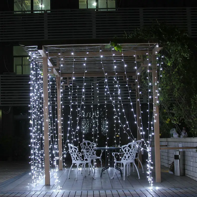 220V/110V LED Curtain String 3x3m 300LED icicle String Light Holiday Wedding Party Christmas Decoration Garland Lights 220V/110V LED Curtain String 3x3m 300LED icicle String Light Holiday Wedding Party Christmas Decoration Garland Lights