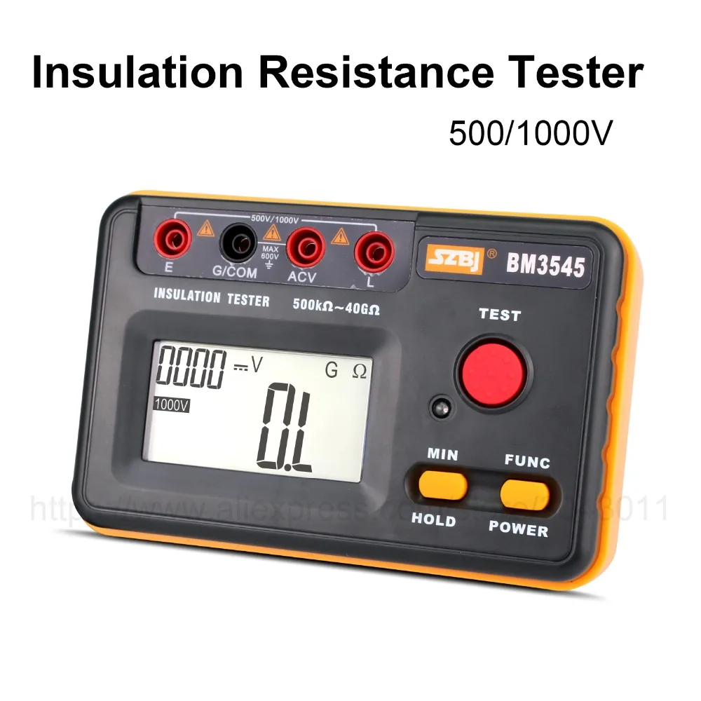 Цифровой измеритель сопротивления изоляции, измерители сопротивления, Мегаомметр, мегометр, 500 в/1000 в, электрика, инструменты, 3999 счетчик, мультиметр