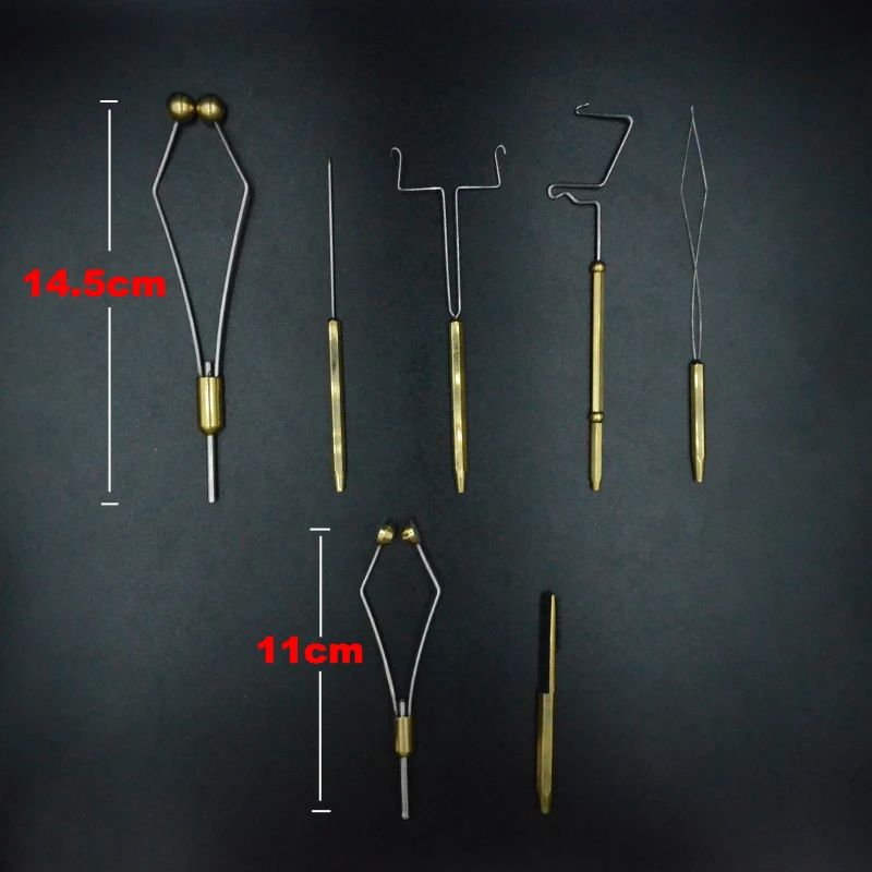 Rosqueador de Bobina Suporte de Bobina Pçs por Excelência Essencial Mosca Amarrando Ferramenta Combinação Bodkin - Chicote Finalizador Dublagem Twister Conjunto 7 8 de bobina chicote finalizador dublagem twister conjunto