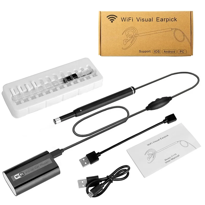 Беспроводной ушной очиститель otoscope 5 мм wi fi usb эндоскоп инспекционная камера