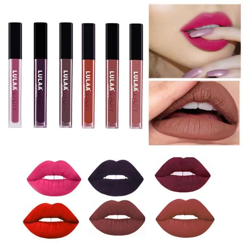 

Waterproof Long Lasting Non Fade Lip Gloss Matte Lipstick Makeup Accessory Makeup Colourful Maquiagem for Lady girl beauty