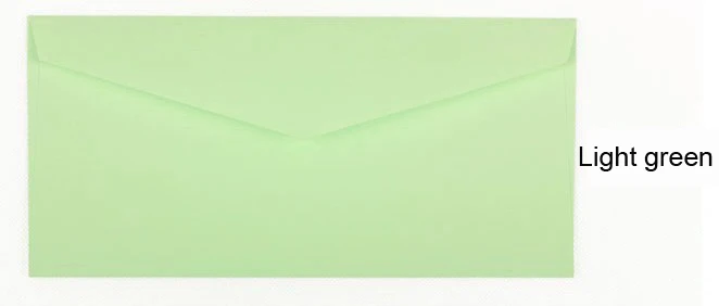 Цветные конверты 11 цветной бумажный конверт, банковская карта/Членский конверт 100 шт/партия - Цвет: Светло-зеленый