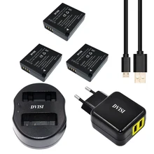 3 шт./лот камера аккумулятор для panasonic dmw-blg10 dmw-blg10e blg10e dmw-blg10gk blg10gk blg10 dmc-gx7 dmc-gf6 gf6 gx7 с зарядным устройством