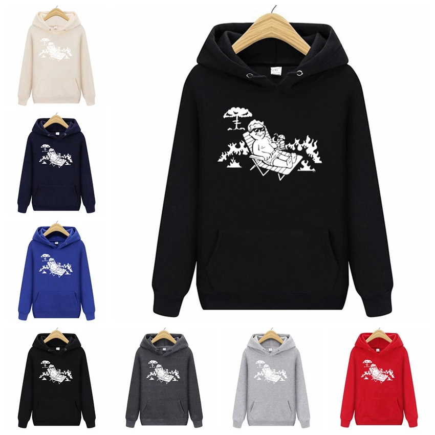 

Men's Sweatshirts Fallout Vault Boy Men Video Game Fallout Vault Tec Intitute Hoodies Fallout 4 Bethesda Women Games Jacket 2019