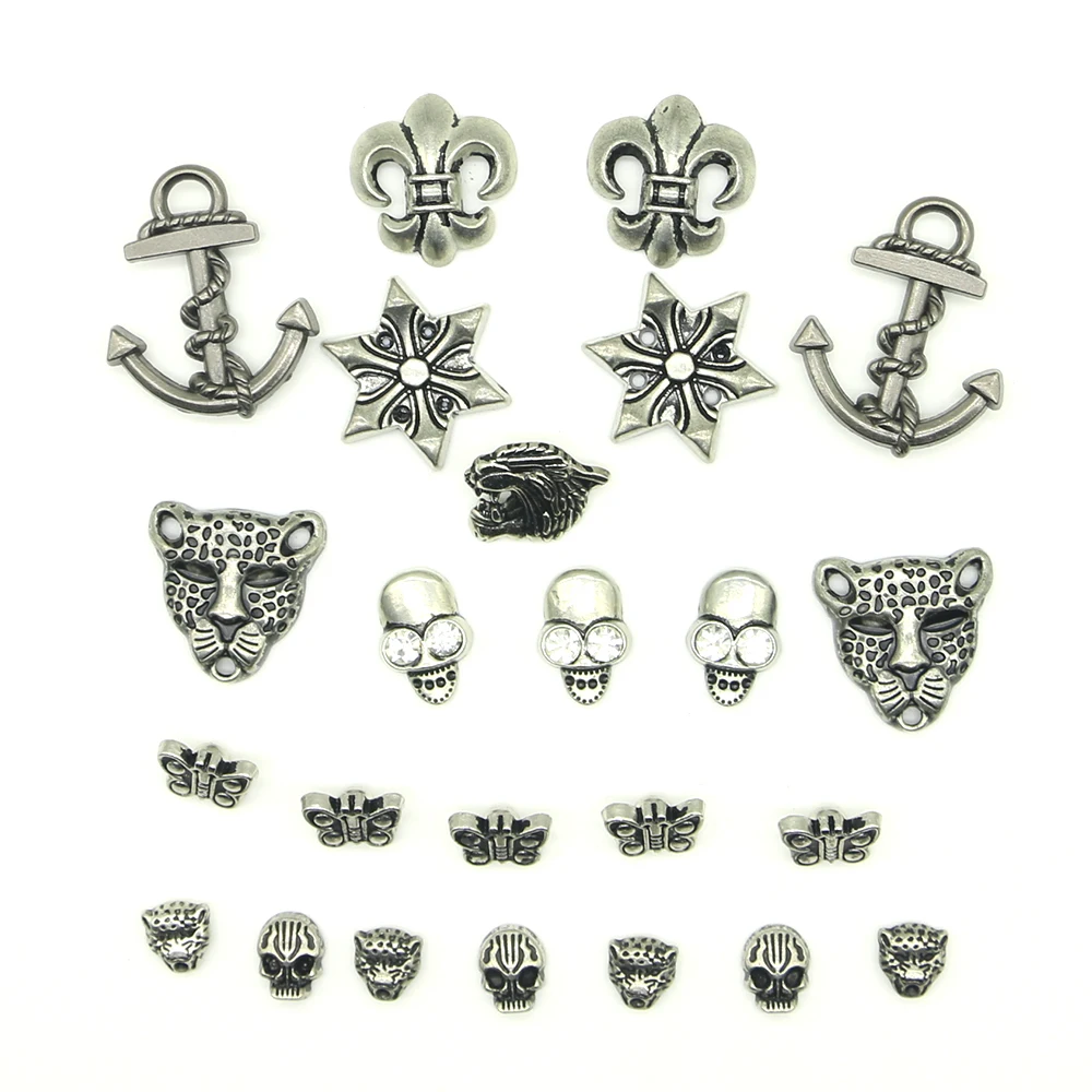 50 15mm Punk Studs Screw on Spike Conical Bucket Top Rivets Jackets Belts Bags