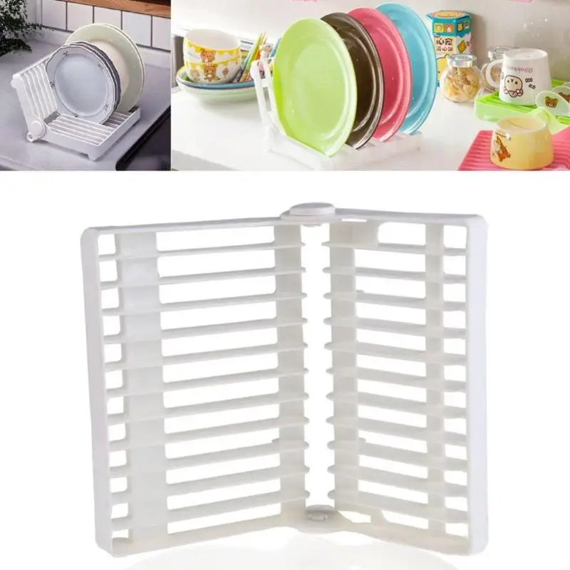 Kitchen Foldable Dish Drying Rack Organizer Fashionable Atmosphere Simple and Generous Cooking Dish Tray Tableware Shelf