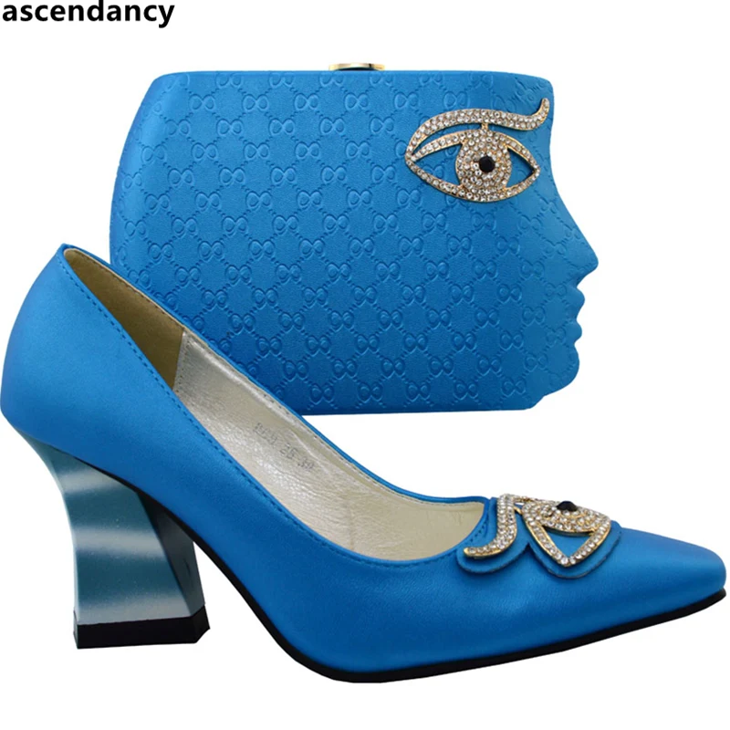 Chaussures Ciel Femmes Mis orange pu Ventes Mariage Atrovirens Africain Ensemble Ciel Assorties jaune De fuchsia En Sac Qualité Talons Dans Bleu Et Couleur Haute q0wA5vEw