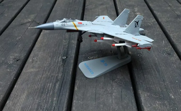 1:100 Jian-15 Fighter Alloy Finished Product Model J15 Flying Shark Liaoning Carrier Aircraft Airplane Military Gift Ornaments