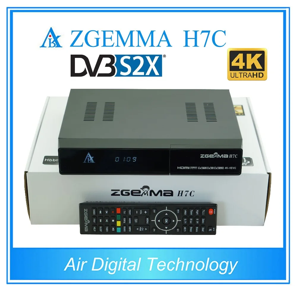 10 шт./партия zgemma h7c 4k ultra hd ТВ декодер dvb s2x/s2+ двойной dvb t2 и dvb c поддержка многопотокового