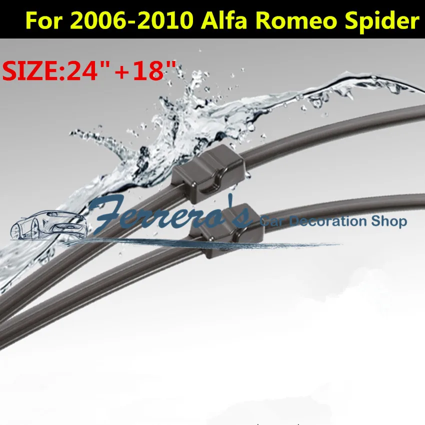 Дворники для Alfa Romeo Spider 2006 24 &quot+ 18&quot 2 шт./лот|wiper blade|side pinwiper arm |