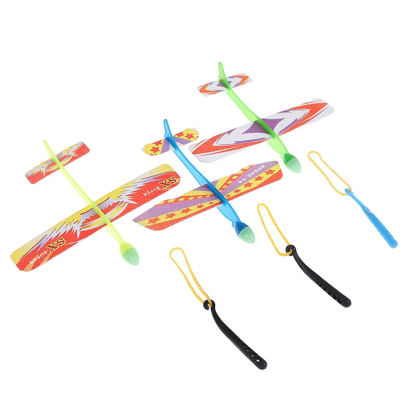 1PC Elastic Rubber Band Powered DIY Foam Plane Model Kit Aircraft