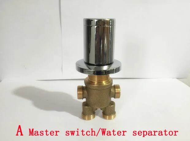 

4 Interface water separator/master switch, 2 Types brass bathroom bathtub faucet accessories, Shower room mixing valve chrome