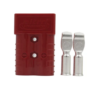 

1SET X 350A 600V SH350 Power Connector Plug 1pcxPlug + 2pc Contacts Black Color Two Pole Double pole Solar Caravan Boats pole