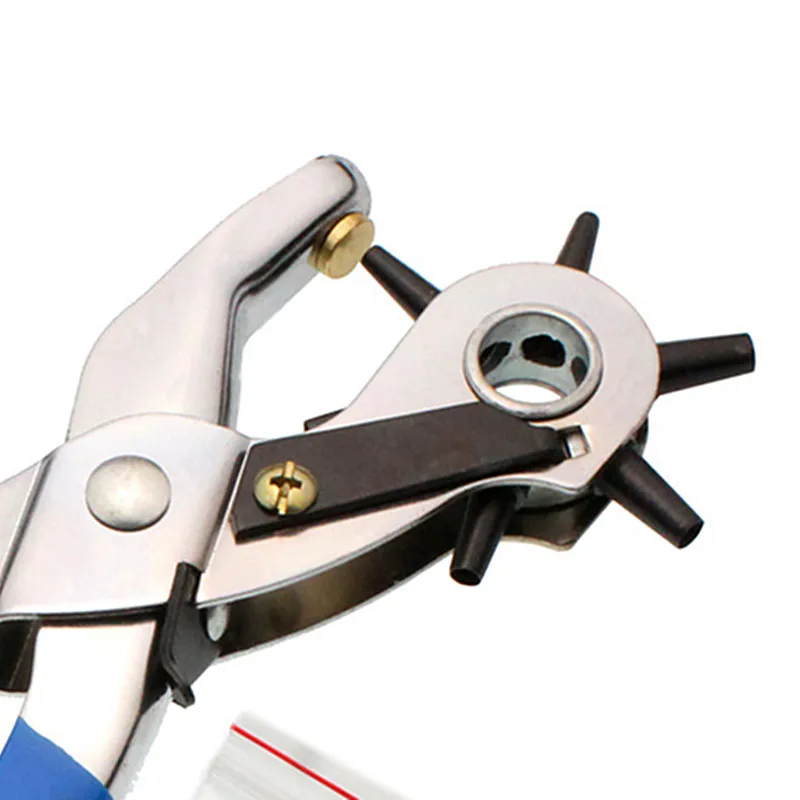Duty Leather Hole Punch Hand Pliers Belt Holes Punches + Eyeylets Pliers +80pcs Eyeylets Grommet Setting Tool 2pcs/set