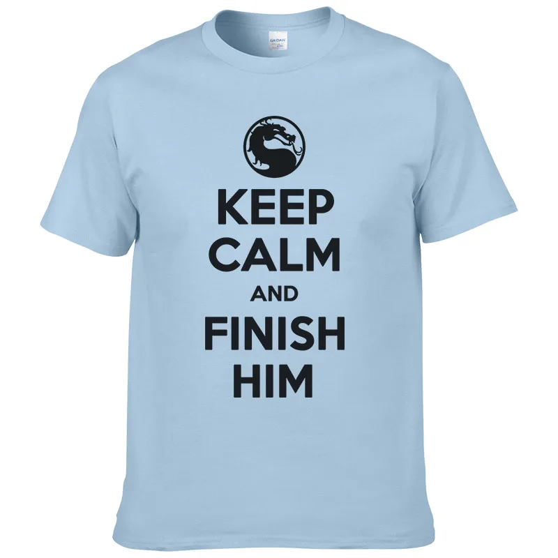 Keep Calm And Finish He mmoral Kombat футболки Ringer мужские MK летние хлопковые топы футболки#078