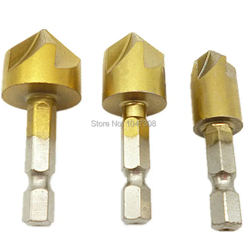 90 degrees six angle shank five edge chamfering drill