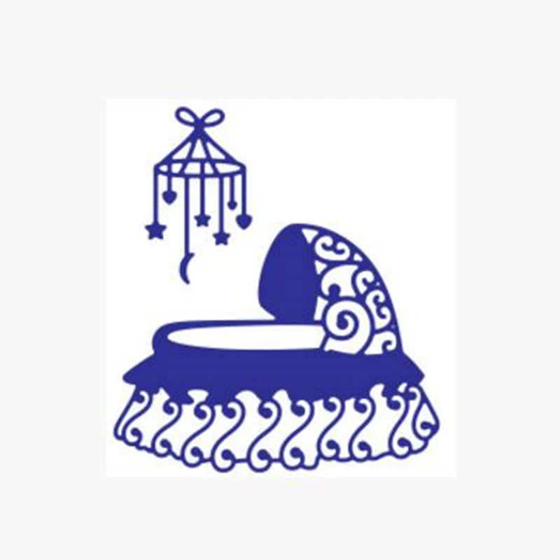 YLCD667 Baby Bed Metal Cutting Dies For Scrapbooking Stencils DIY Album Paper Cards Decoration Embossing Folder Die Cutter Mold