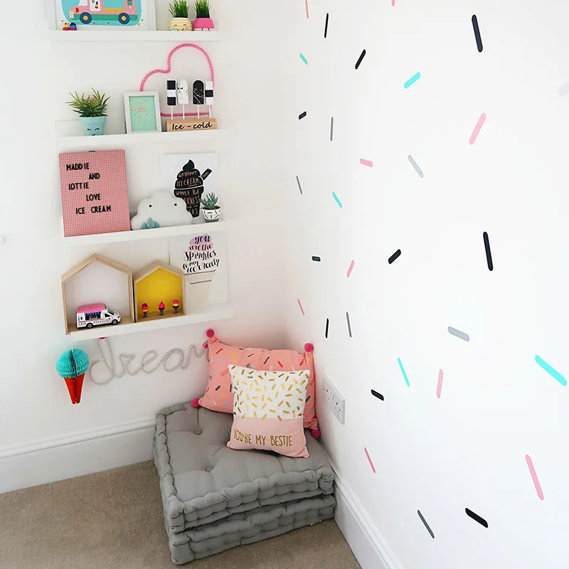 Vinyl Wall Art Stickers Bedroom Sprinkles Home Décor DIY Baby Kids Girl Children 
