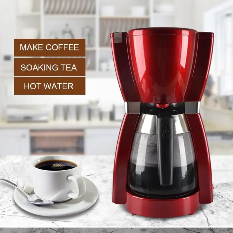 

1.8L Drip Coffee Maker Automatic American Coffee Machine Electric Coffee Maker Tea Pot for Home Comercial Cafe EU Plug