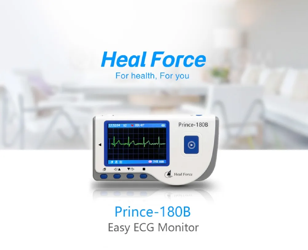 USB Heal Force Prince 180B программное обеспечение портативный бытовой Heart ЭКГ ручной монитор сердца непрерывного измерения цветной экран