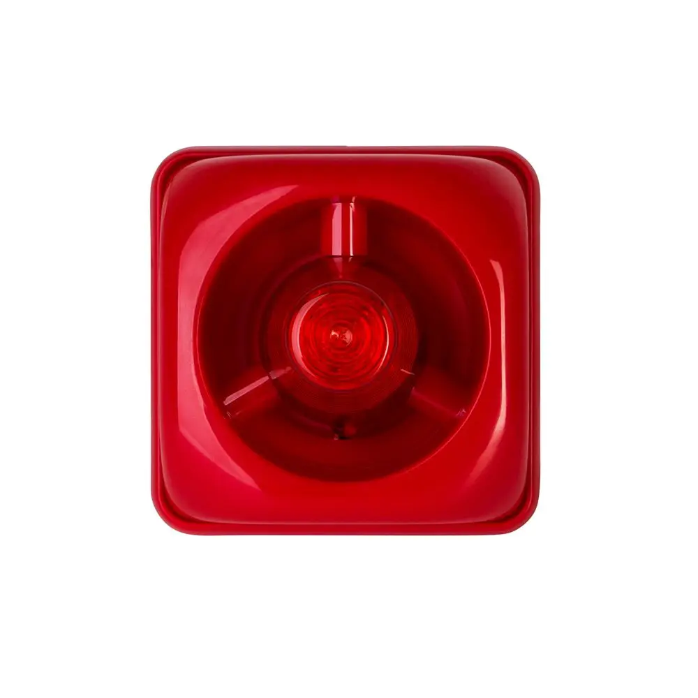 Security Alarm DC24V Alarm Siren with Flashlight 100dB Sounder Fire Siren with Strobe for Conventional Fire System siren alarm led strobe light