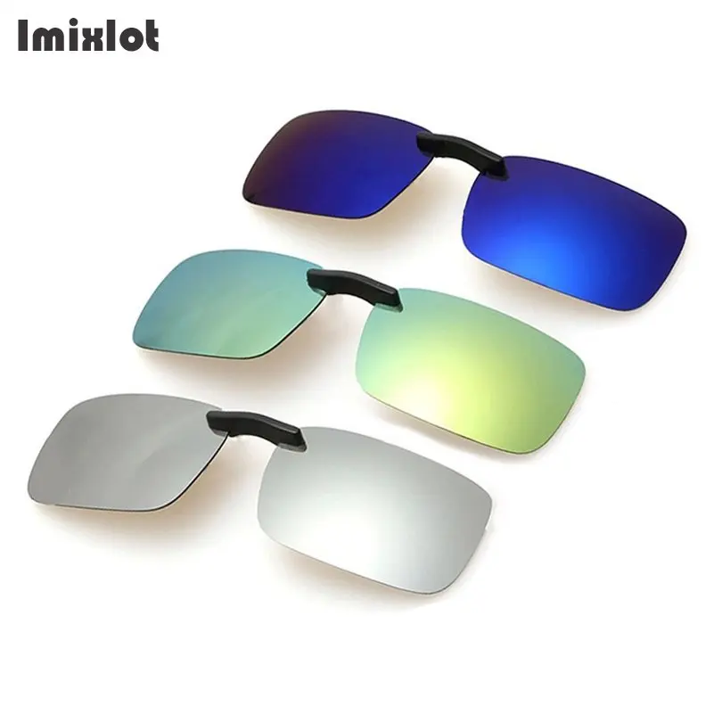 

Imixlot UV400 Polarized Clip on Sunglasses Men Unisex Eyeglasses Light Super Lens Sun Glasses Night Vision Driving Clip on Glass