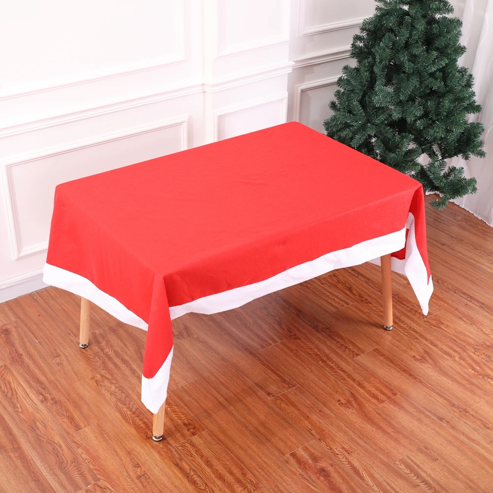 Рождественское украшение для дома, чисто красная скатерть, рождественское покрытие стола, праздничные принадлежности, тканевый натальный новогодний декор, navidad