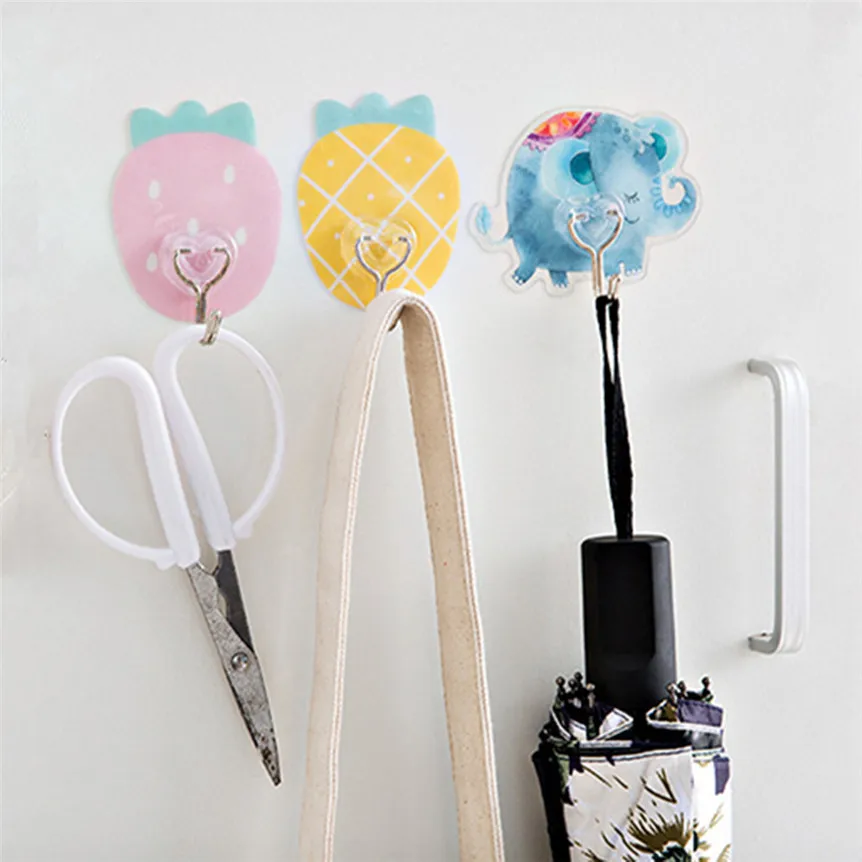 1pcs Cute Wall Hook Seamless Strong Adhesive Wall Hook for Kitchen