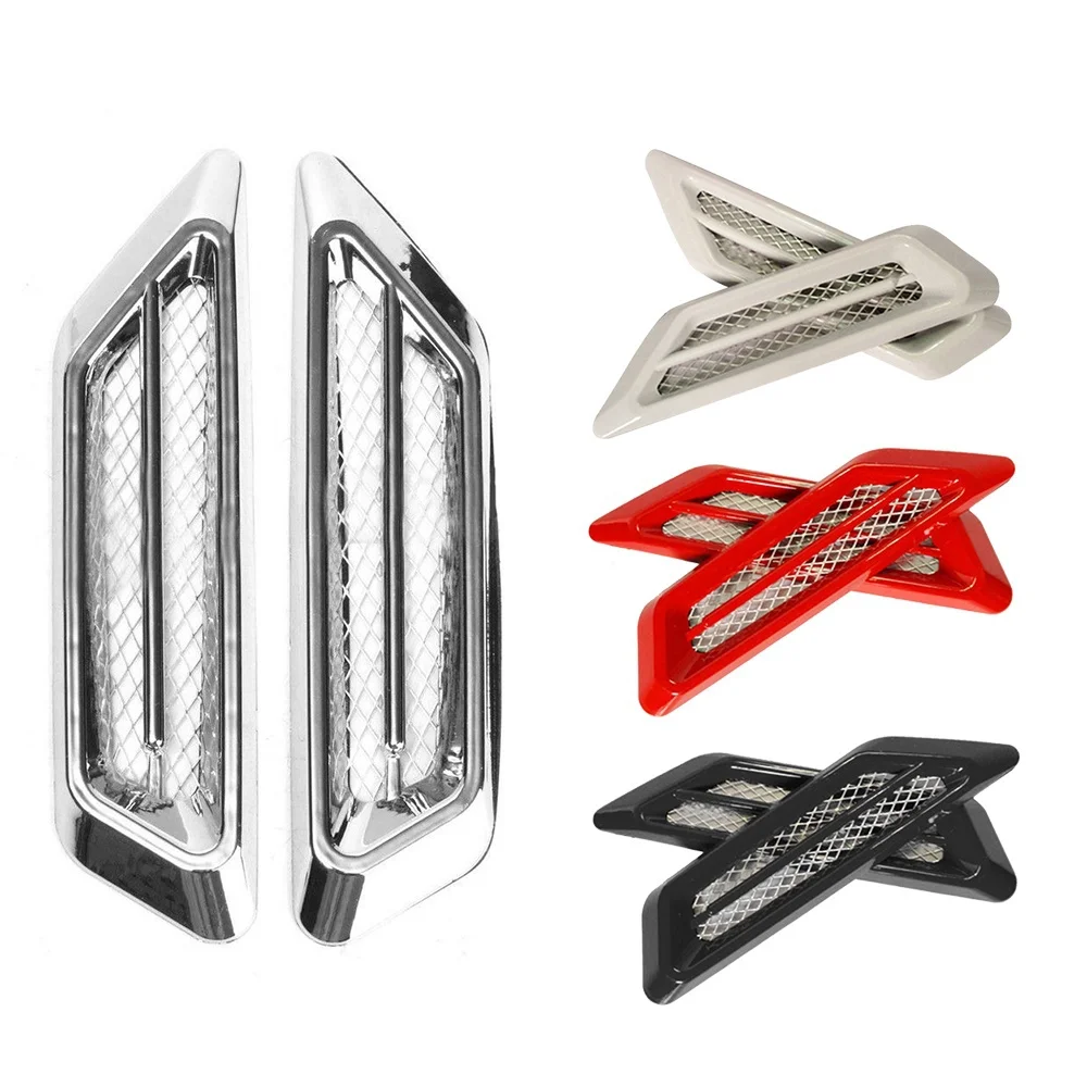 

2pcs Universal Chrome Car SUV Air Flow Fender Side Vent Decoration Sticker Auto Left & Right Decoration Sticker for BMW