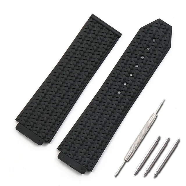 US $11.47 Rubber strap men's watch accessories for HUBLOT big bang series outdoor sports waterproof watch wit