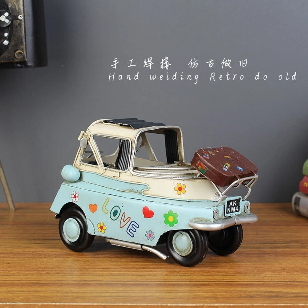  1PCS Retro nostalgia BMW iron classic model bedroom home furnishings soft ornaments small handicraf - 32888885069