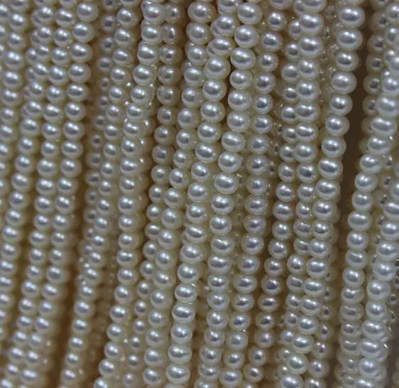 

Unique Pearls jewellery Store 4mm White Freshwater Pearl Loose Beads DIY Jewelry One Full String Materisl Supply LS4-06