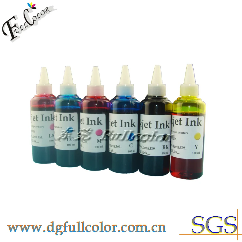 1000 ML Botlle Water Based Ink for Epson T50 T60 R330 1390 6 Colors