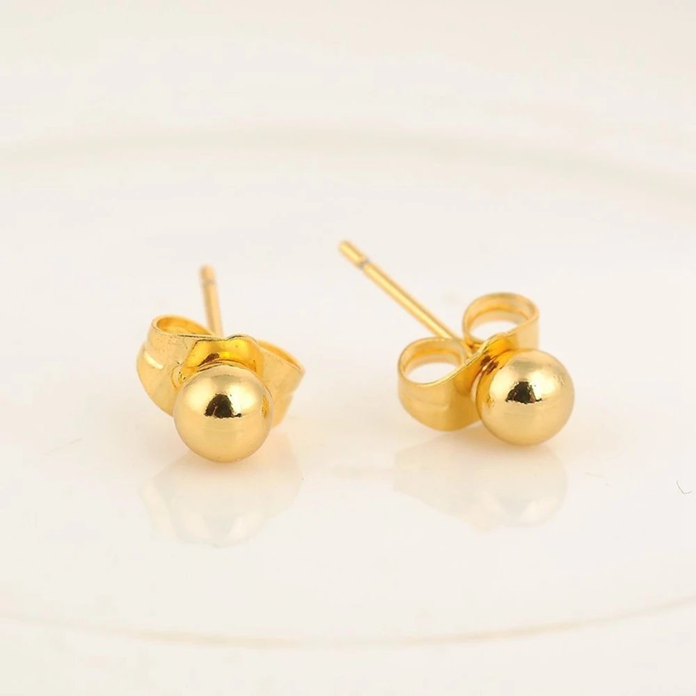 Детские серьги пусеты золотого цвета|stud earrings|children stud earringsearring studs earrings |