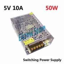 50W 5V 10A Switching Power Supply Factory Outlet SMPS Driver AC110-220V to DC5V Transformer for LED Strip Light Module Display