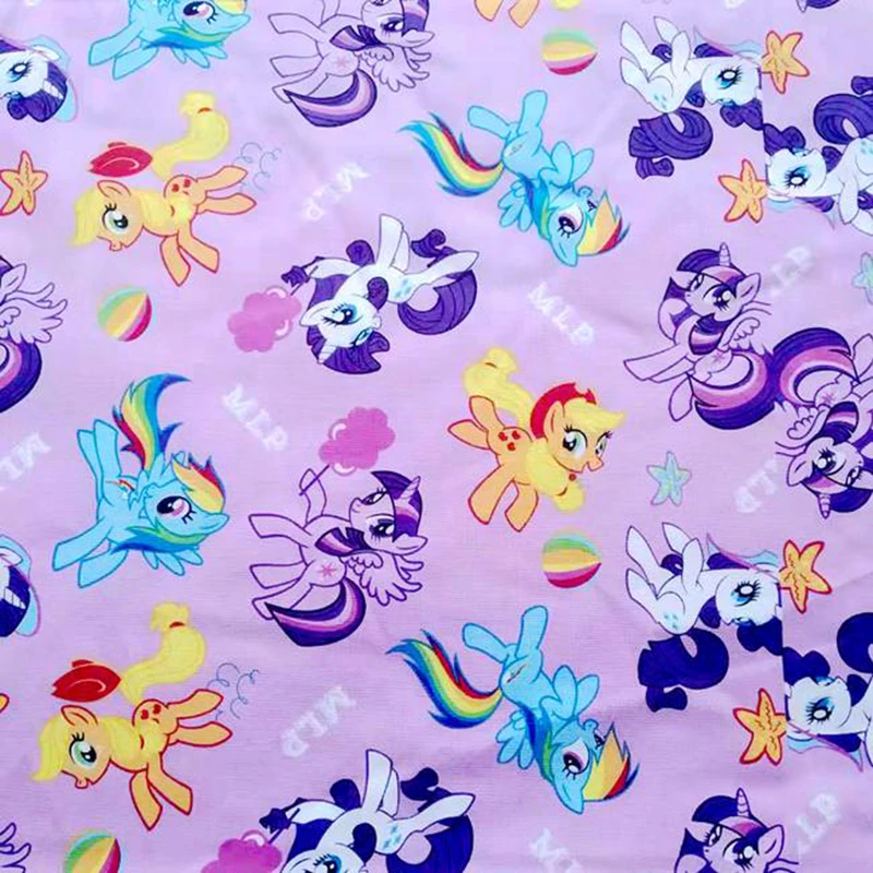 Красивый 110 см широкий из хлопковой ткани для платья марбури/звезда/буквенный принт ткань материал для шитья пэчворк DIY девушка юбка/одежда