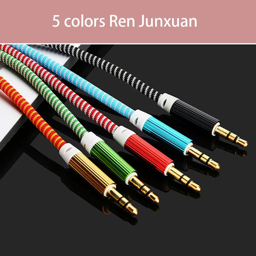 

1m 3.5 Jack Audio Cable Jack 3.5 mm Male to Male Cloth Audio Aux Cable For All Smart Phone Car Headphone Speaker