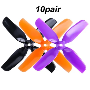 

10pairs HQ 40mm 1.6inch 4 Blades Propeller for Indoor Micro Drone 0802/1104 1/1.5mm Motors
