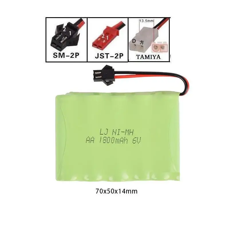 LEKYLUKY 6v 1800mah высокой емкости AA никель-металл-гидридных аккумуляторов Батарея для