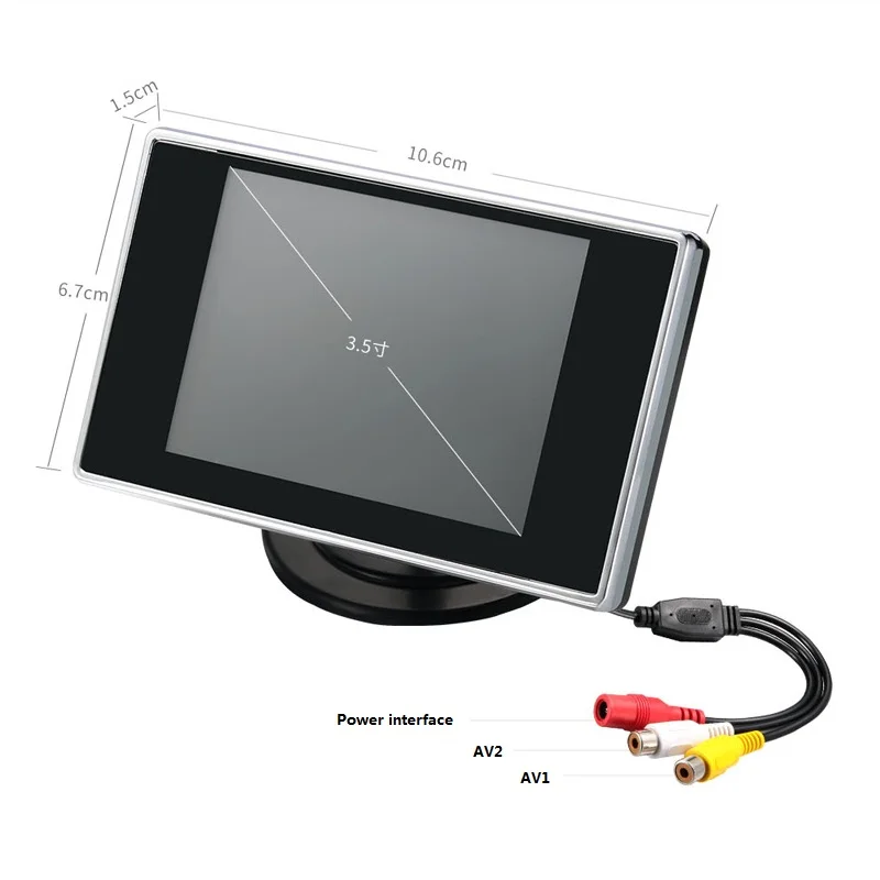3,5 дюймовый мини TFT ЖК-монитор 3," экран дисплея автомобиля обратный резервный парковочный монитор для автомобиля заднего вида камера заднего вида DVD