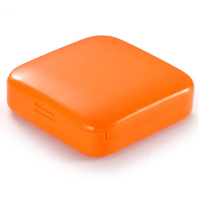 1 шт. Мини Портативный 2 сетки Push открытый стиль коробка для таблеток медицина Pillbox планшет чехол для хранения Контейнер чехол s коробка для хранения - Цвет: Оранжевый