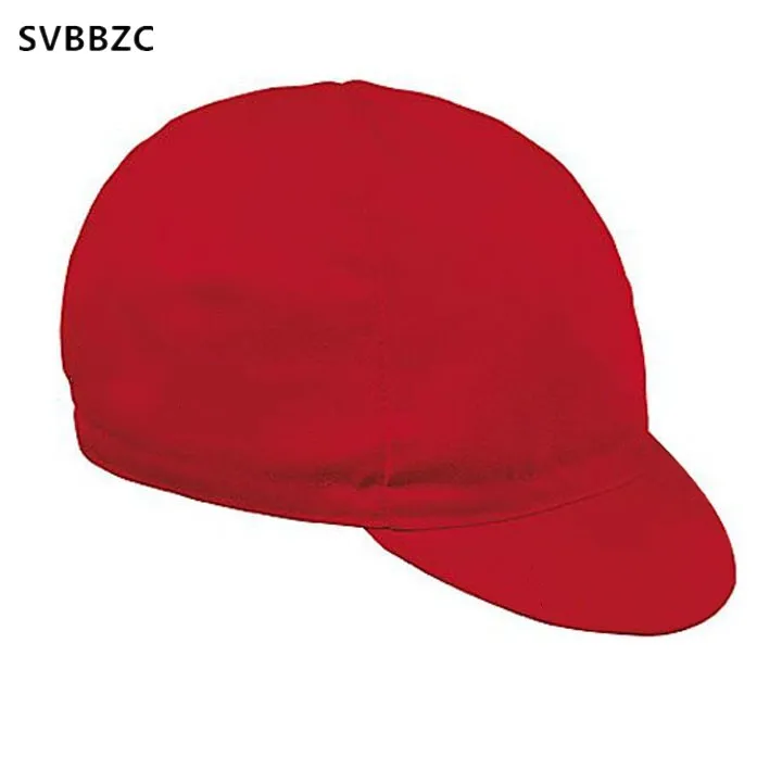red cycling cap