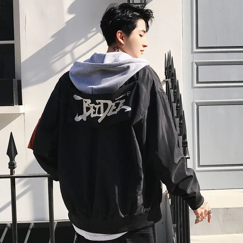Long Sleeve Jacket Men Casual Hooded Patchwork Hoodies Jackets Men Korean Streetwear Hip Hop Jacket Swag Punk Rave Clothes 5J26 Long Sleeve Jacket Men Casual Hooded Patchwork Hoodies Jackets Men Korean Streetwear Hip Hop Jacket Swag Punk Rave Clothes 5J26
