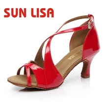 Танцевальные туфли Sun Lisa/женские танцевальные туфли на высоком каблуке для сальсы, танго, бальных танцевальных туфель для латиноамериканских танцев