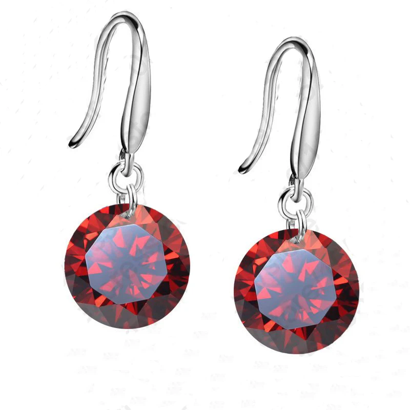 

GIEMI Rhinestone Crystal Earrings 925 Sterling Silver Women Party Jewelry Romintic Gift For Lover/Girlfriend Wholesale Price
