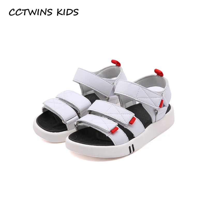 

CCTWINS Kids Shoes 2019 Summer Baby Boys Fashion Beach Children Flat Girls White Sandals Brand Soft Black Shoes BS173